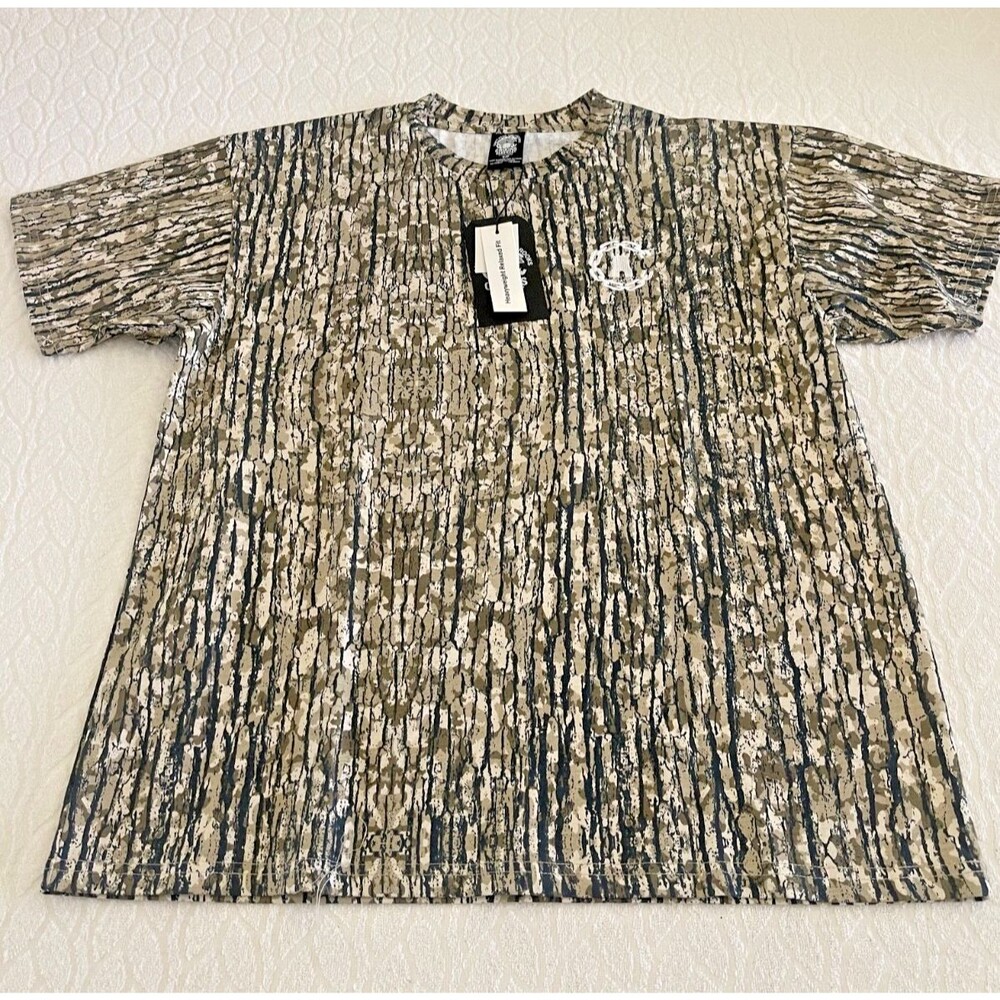 CROOKS & CASTLES Sz S Heavyweight Relax Fit T-Shirt Men's Camouflage Pattern